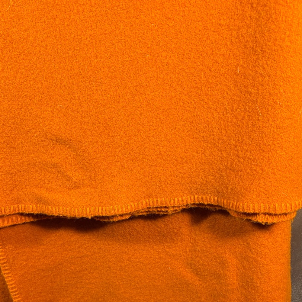 Scrumptious classic mid-century orange‎ twin wool Blanket bag b69
